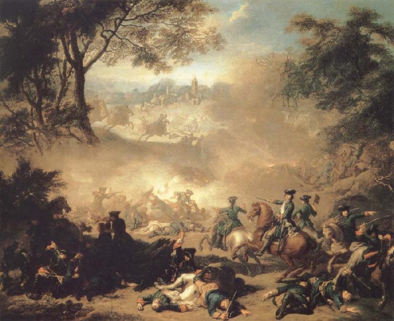Jean Marc Nattier The Battle of Lesnaya Germany oil painting art